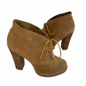 ALDO Suede Lace-Up Heeled Bootie - 39 (9)